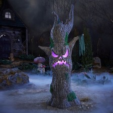 Scowling Sapling 6' Wicked Woods Color Changing LED Halloween Decoration picture