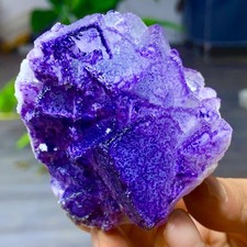 199G Natural Purple Green blue cubic fluorite mineral crystal sample/Zhejiang picture