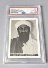 2001 TOPPS ENDURING FREEDOM #19 OSAMA BIN LADEN PSA 10 GEM MINT picture