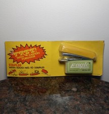 Sealed Vintage Mini Yellow Eagle Stapler Promotional Tobacco Carton Giveaway picture