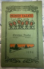 Vintage December 1926 Penn National Bank Financial Publication Book Money Talks picture