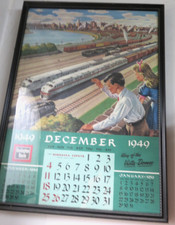 Burlington CB&Q 1949 Calendar 18 x 26 Framed picture