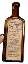 Antique c1925 Hicks Capudine Medicine Bottle Label Raleigh North Carolina picture