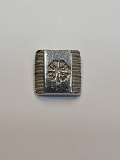 4-H Tie Tack Pin Head Heart Hands & Health Silver Color Very Small by Leavens picture
