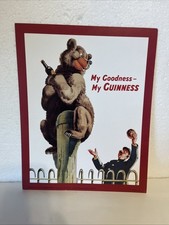 Guinness My Goodness My Guinness Bear 8x10 Vintage Style Beer Print Poster picture