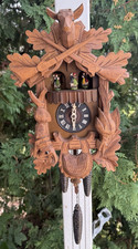 Vintage German Hunter Musical Cuckoo Clock - VIDEO - NEEDS SERVICE picture