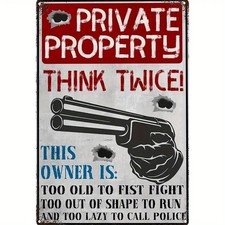 Vintage Private Property Tin Metal Signs Home Décor 8x12 Rustic Iron Wall Art Hu picture