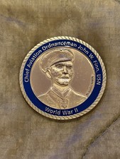 Aviation Ordnanceman Chief John W Finn MOH Challenge Coin - US Navy WWII WW2 #2 picture
