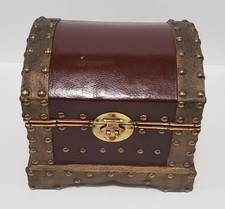 Pre-owned Vintage Studded Treasure Chest Box Pirate Great Condition picture