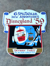 Disneyland Fantasyland Skyway Thru Glacier Grotto Sign Prop signed by Bob Gurr picture