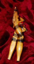 Nut Cracker Vintage Devil Satan showing tongue wood carved about 80's picture