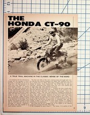 Vintage 1960s Honda CT-90 Trail Motorcycle Magazine Article Clipping Ephemera picture