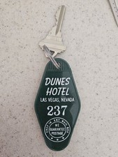 Vintage Dunes Hotel Key & Fob Las Vegas Room #237  Diamond Tower 1961 Green picture