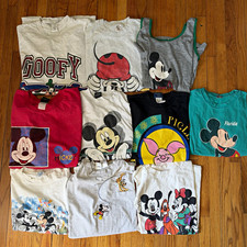Lot of 10 Vintage Disney T Shirts Mickey Mouse Goofy Minnie Pluto Piglet picture