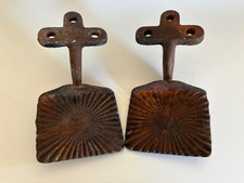Antique Victorian Cast Iron Buggy Wagon Carriage Stagecoach Foot Steps PAIR picture