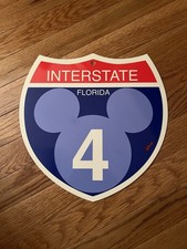Disney Interstate 4 Heavy Duty Plastic Sign picture