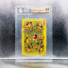 2018 Pokemon Center Clear Postcard Pikachu Charizard Poncho Becket 9.5 picture