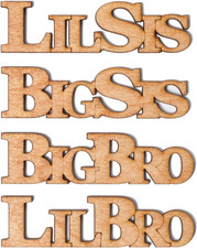 Bigbro, Lilbro & Bigsis, Lilsis Complete Set - Single Layer Wooden Cutout for Gr picture
