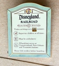 Disney Pin WDI Wait Time Sign Disneyland Railroad Main Street Station LE 300 picture