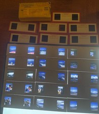 1955 Kodachrome Stereo Slides Lot of 21 + Box - Family Vacation Lakes/Mountains picture