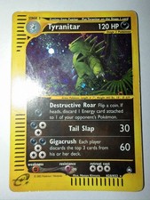 Tyranitar H28/H32 Aquapolis Holo Ultra Rare Pokemon TCG e-reader - Holo Swirl picture