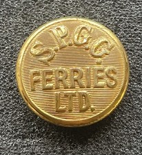 Rare Vtg SPGG FERRIES LTD Uniform Button - Southern Pacific Golden Gate - TM1931 picture
