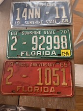VINTAGE 1966 1969/70 License Plate Florida Original picture