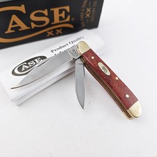 NIB Case USA XX Smooth 28702 Chestnut Bone Peanut 6220 NEW Folding Pocket Knife picture