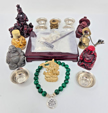 Mixed LOT: Vintage Buddhism Buddha Figurines Statues Mini Zen Garden Mala Beads picture