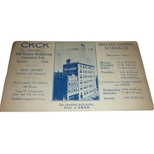 Vintage 1926 CKCK Radio Regina Sask QSL Postcard Bert Hooper Leader Building picture