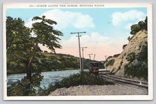 Niagara Falls Great Gorge Route Trolley Car Scenic View Postcard c1910s picture