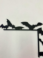 Matte Black Plastic Halloween Bat Wall/Door Mounted Corner Wall Décor Indoor picture