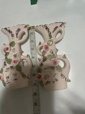 Japanese pink ceramic bud vases picture