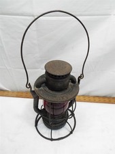 Boston & Maine Dietz Vesta Kerosene RR Lantern Railroad Lamp Light Red CNX Globe picture