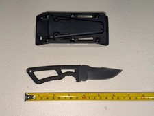 HUANG FU Fixed Blade Knife Black Outdoor Camping EDC Knife w/ Sheath picture