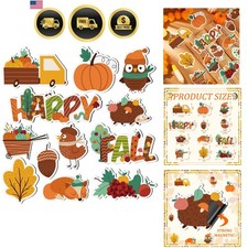12 Pcs Happy Fall Magnets Pumpkin Fridge Magnets picture