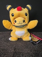 2019 Pokemon Center Poke Maniac Pikachu Ampharos Costume Plush New With All Tags picture