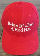 MAGA Hat - Relax It’s Just A Red Hat 2028 Donald Trump EMBROIDERED Cap picture