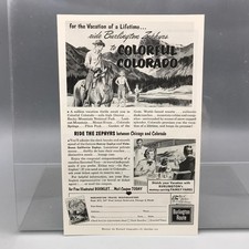 Colorado Tourism Vintage Magazine Print Ad 5-1/2x9-1/2