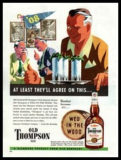 1948 Old Thompson Blended Whiskey Mint Julep Drinks 
