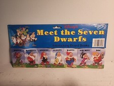 Vintage 1993 Disney's Meet the Seven Dwarf's Interlocking Board Books NIB picture