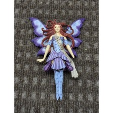 Jessica Galbreth Magic Happens Purple Fairy Hanging Ornament Figurine picture