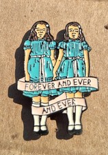 The Shining Horror Movie Twin Sisters Enamel Metal Pin Back picture