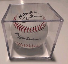 Bill Clinton & Hillary Rodman Signed Auto Baseball picture
