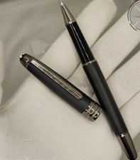 Luxury Montblanc Meisterstuck 163P Rollerball Pen Black Silver Trim New NIB picture