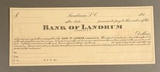 1910s Bank of Landrum SC Unused Promissory Note Antique Banking Ephemera RARE picture