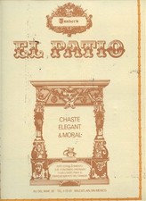 Tambor's El Patio Menu Mazatlan Sinaloa Mexico Tambor Family Tree 1988 picture