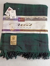 Vintage Woolrich 100% wool Throw blanket 60x72 plaid USA made NOS NWT picture