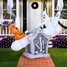 6 FT Long Animated Halloween Inflatable Outdoor Decoration, Ghost Inflatable Hal picture