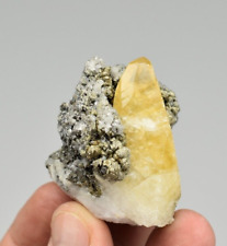 Calcite with Pyrite - Buick Mine, Iron Co., Missouri picture